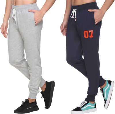 Basis Solid Men Grey, Blue Track Pants