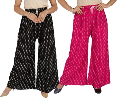 nisa art fashion Relaxed Women Black, Pink Trousers