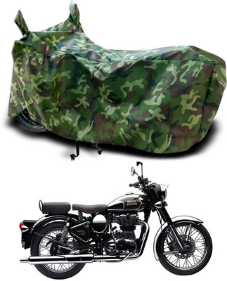 Mdstar Waterproof Two Wheeler Cover for Royal Enfield(Classic Chrome, Multicolor)