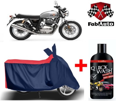 FabAuto Waterproof Two Wheeler Cover for Royal Enfield(Interceptor 650, Blue)