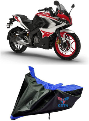 GRTN INTERNATIONAL Waterproof Two Wheeler Cover for Bajaj(Pulsar RS 200, Blue)
