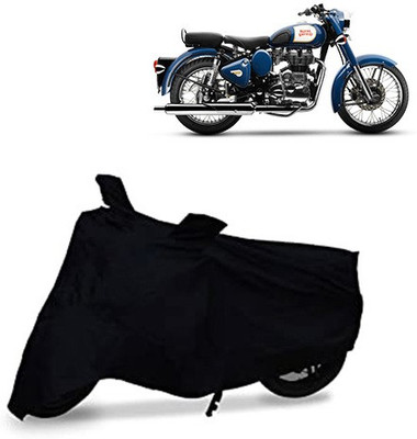 AG MOTO Two Wheeler Cover for Royal Enfield, TVS, Yamaha, Triumph, Universal For Bike(Bullet, Black)