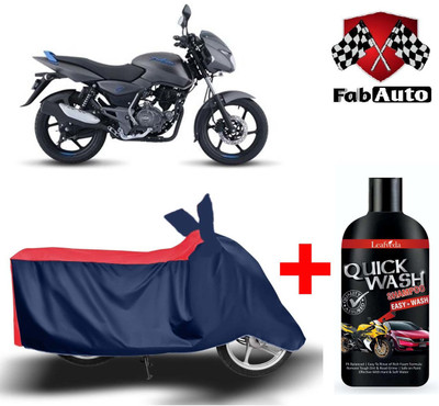 FabAuto Waterproof Two Wheeler Cover for Bajaj(Pulsar 125, Blue)