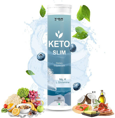 Vokin Biotech Keto Slim Tablets For Weight Loss Dietary Supplement Effervescent Water Soluble(20 Tablets)