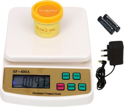 CHHOKRA Digital 10kg x 1g Kitchen Scale Balance Multi-purpose measuring machine SF 400A Weighing Scale(White)