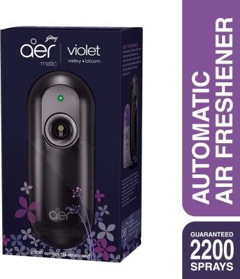 Godrej aer matic, automatic air freshener kit with flexi control violet valley bloom Automatic Spray(225 ml)