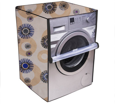 KingMatters Front Loading Washing Machine  Cover(Width: 70 cm, Khaki, Blue)