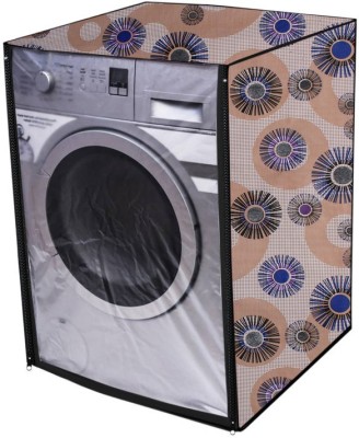 KingMatters Front Loading Washing Machine  Cover(Width: 61 cm, Beige,Blue)