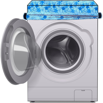 Delideal Front Loading Washing Machine  Cover(Width: 69 cm, Sky Blue, Blue)