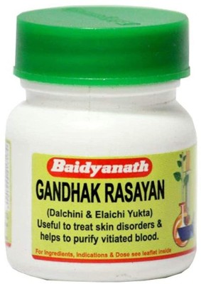 Baidyanath Gandhak Rasayan | Skin Health | Blood Purification | 40 Tablets(Pack of 2)