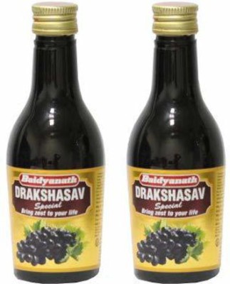 Baidyanath Drakshasava Ayurvedic Tonic Improves Hunger Healhty Heart(Pack of 2)