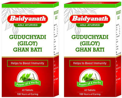 Baidyanath Guduchyadi Ghan Bati - 60 Tablets(Pack of 2, 60 Tablets)