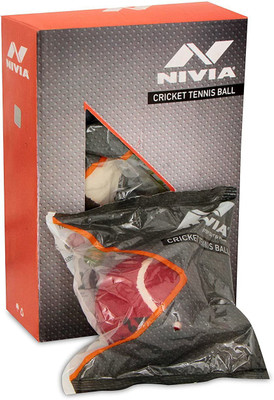 NIVIA HEAVY TENNIS BALL RED Cricket Tennis Ball(Standard, Pack of 12, Red)