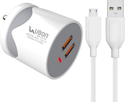 Ubon 12 W 2.4 A Multiport Mobile Charger with Detachable Cable(White, Cable Included)