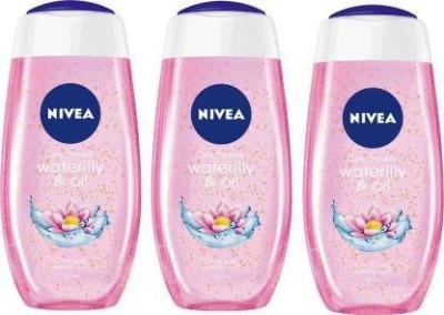 NIVEA Water lily & Oil Shower Gel - Pack of 3(3 x 250 ml)