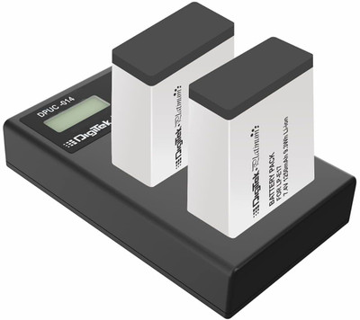 DIGITEK Platinum Dual Port Li-ion LCD Battery Charger with 2 Nos of 1250mAh Capacity LP E17 Li-ion Battery Combo Pack (DPUC-014 D E17)  Camera Battery Charger(Black, White)