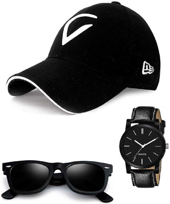 YES TAG Self Design, Solid, Embroidered Sports/Regular Cap Cap(Pack of 3)