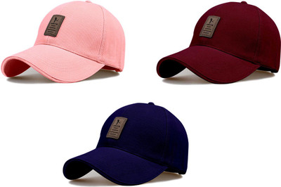 ALAMOS Embellished Sports/Regular Cap Cap(Pack of 3)