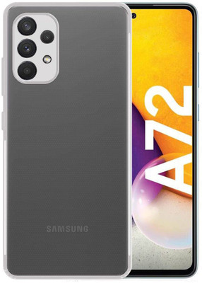 Flipkart SmartBuy Back Cover for Samsung Galaxy A72 Anti Dust Plug TPU Case(Transparent, Flexible, Silicon)