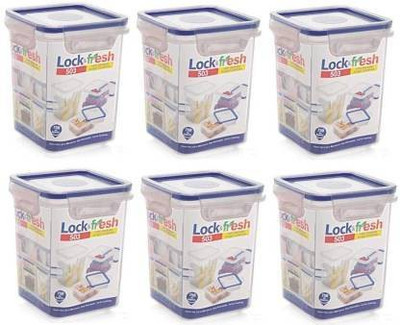 N H Enterprise Plastic Utility Container  - 750 ml(Pack of 6, White)