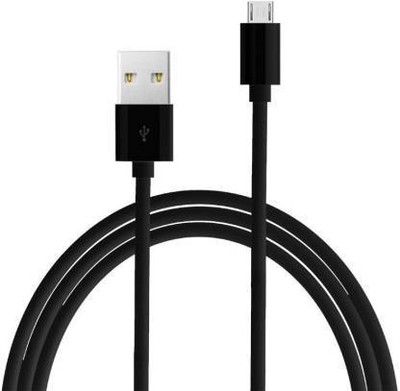 cherrymax Micro USB Cable 1 m USB 2.4A Charging Cable Data Transfer 1 m Micro USB Cable SM302(Compatible with MOBILE PHONE, LAPTOP, POWER BANK, GAME CONSOLE, TABLET, Black, One Cable)