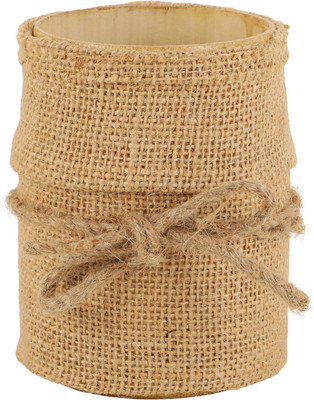 GoBamboos 1 Compartments Wooden Pen Stand(Beige)
