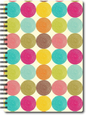 Nourish A4 Size Plain Pages Colourful Graphic Diary A4 Notebook Unruled 75 Pages(Multicolor)