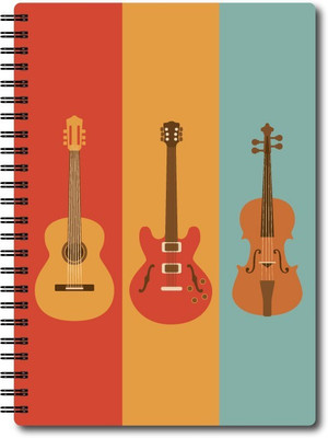 Nourish A4 Size Plain Pages Colourful Graphic Diary A4 Notebook Unruled 75 Pages(Multicolor)