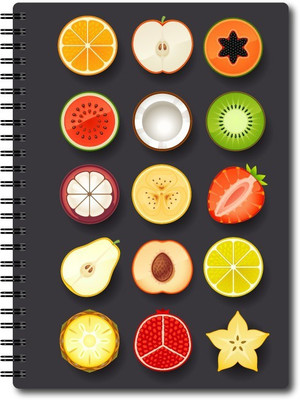 Nourish A4 Size RULED Pages Colourful Graphic Diary A4 Notebook Ruled 75 Pages(Multicolor)