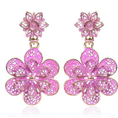 Ankita Fashion World Flower Earring Pearl Alloy Drops & Danglers