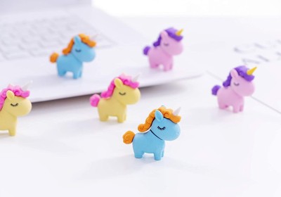 YEF 12 Piece Unicorn Erasers Non-Toxic Eraser(Set of 12, Multicolor)