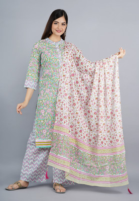 ESTILOR Women Kurta Palazzo Dupatta Set