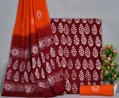 NISHIRE Cotton Blend Floral Print Salwar Suit Material