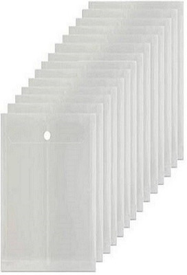 KRISHVIA plastic A4 Sze Plastic Document File Bag (Set Of 5, Transparent)i(Set Of 5, Transparent)