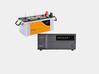 V-Guard VT115+JAADOO 800 Tubular Inverter Battery