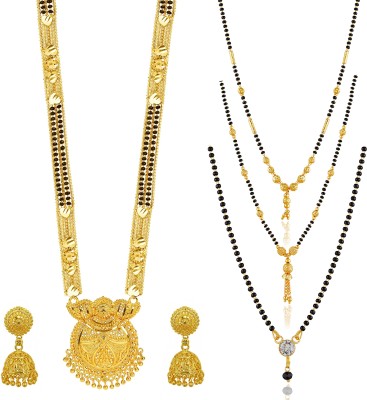 Divastri Brass Gold-plated Gold Jewellery Set(Pack of 1)