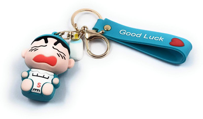 Auspice Shinchan Crying Figure with Strap Good Luck Key Chain