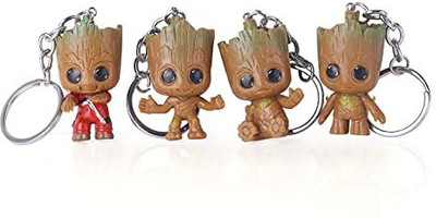 RainSound Groot 3D action figure (Pack of 4) Key Chain