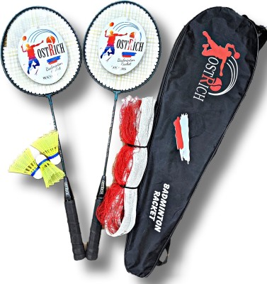 Ostrich Single Shaft Badminton Racquet Complete Kit Combo Pack Badminton Kit