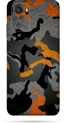 OggyBaba redmi note 10s Mobile Skin(Military Orange Camouflage Skin Matte Finish)