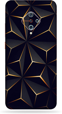 BUGGU Vivo S1 pro, vivo s1 pro Mobile Skin(Ultra Super Black Abstract Shape Skin With High Matte Finish., Mobile Skin (Back+Side+Camera))