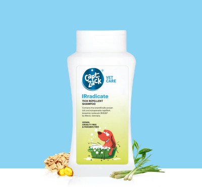 Captain Zack IRradicate Tick Repellent Anti-parasitic, Flea and Tick Artificial Fragrance Free Dog Shampoo(50 ml)