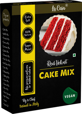 La Casa Red Velvet Eggless Cake Mix 300 G On Flipkart For Rs. 194 @ 80% off