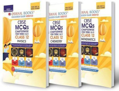 Oswaal CBSE MCQs Chapterwise Question Bank For Term I & II, Class 12 (Set Of 3 Books) Physics, Chemistry, Mathematics (With The MCQ Question Pool For 2021-22 Exam)(Paperback, oswaal books)