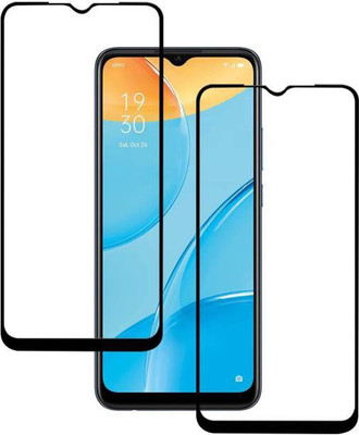 alphax Edge To Edge Tempered Glass for Oppo A15, Oppo A15s(Pack of 2)