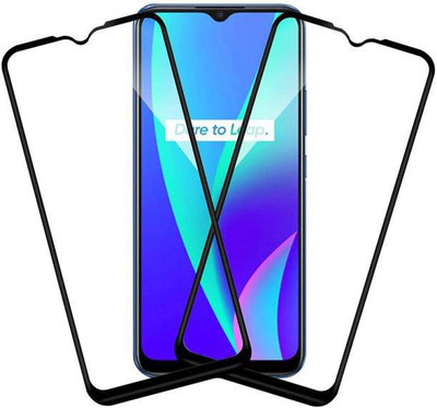 alphax Edge To Edge Tempered Glass for Oppo A15, Oppo A15s(Pack of 2)
