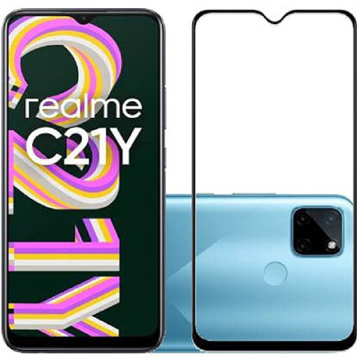 ISAAK Edge To Edge Tempered Glass for Realme C21Y(Pack of 1)