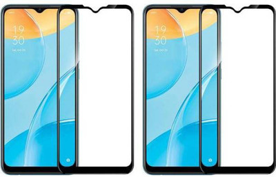 alphax Edge To Edge Tempered Glass for Oppo A15, Oppo A15s(Pack of 2)
