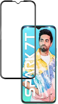 GDBUY Edge To Edge Tempered Glass for Tecno Spark 7T(Pack of 1)