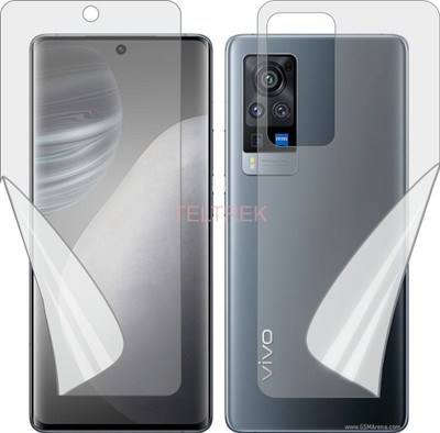 TELTREK Front and Back Screen Guard for VIVO X60 PRO (Edge To Edge Full Coverage TPU)(Pack of 2)